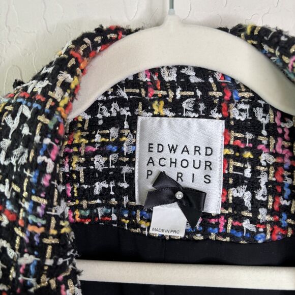 Edward Achour Tweed Patch Jacket - Picture 2 of 9